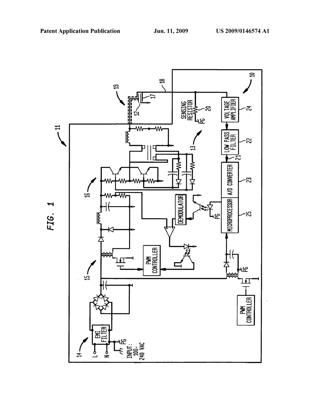 Safety circuit for electro-luminescent lamp ballast - diagram, schematic, and image 02