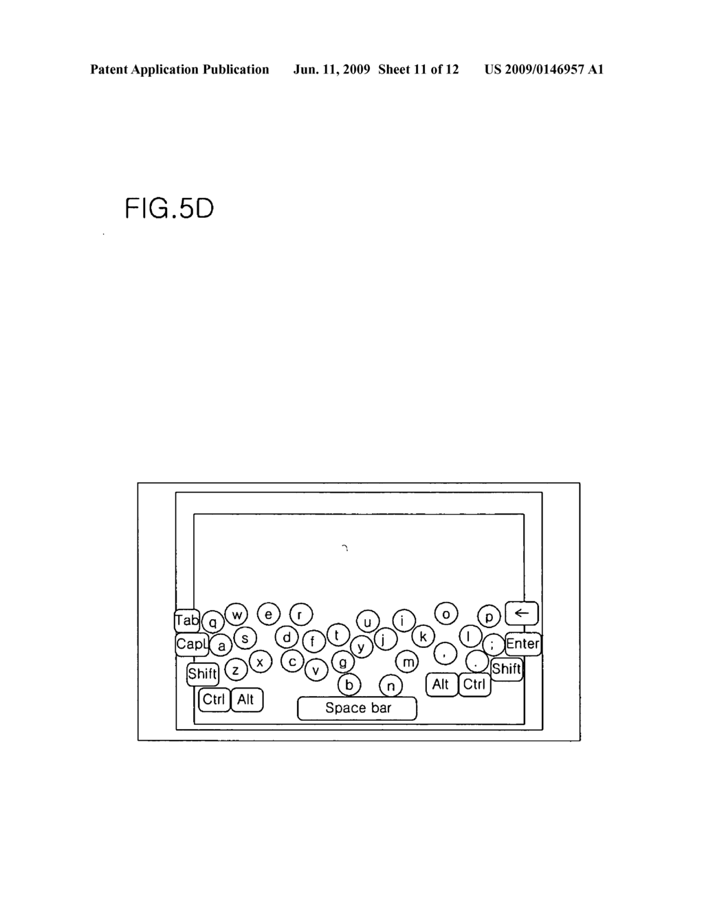 Apparatus and method for providing adaptive on-screen keyboard - diagram, schematic, and image 12