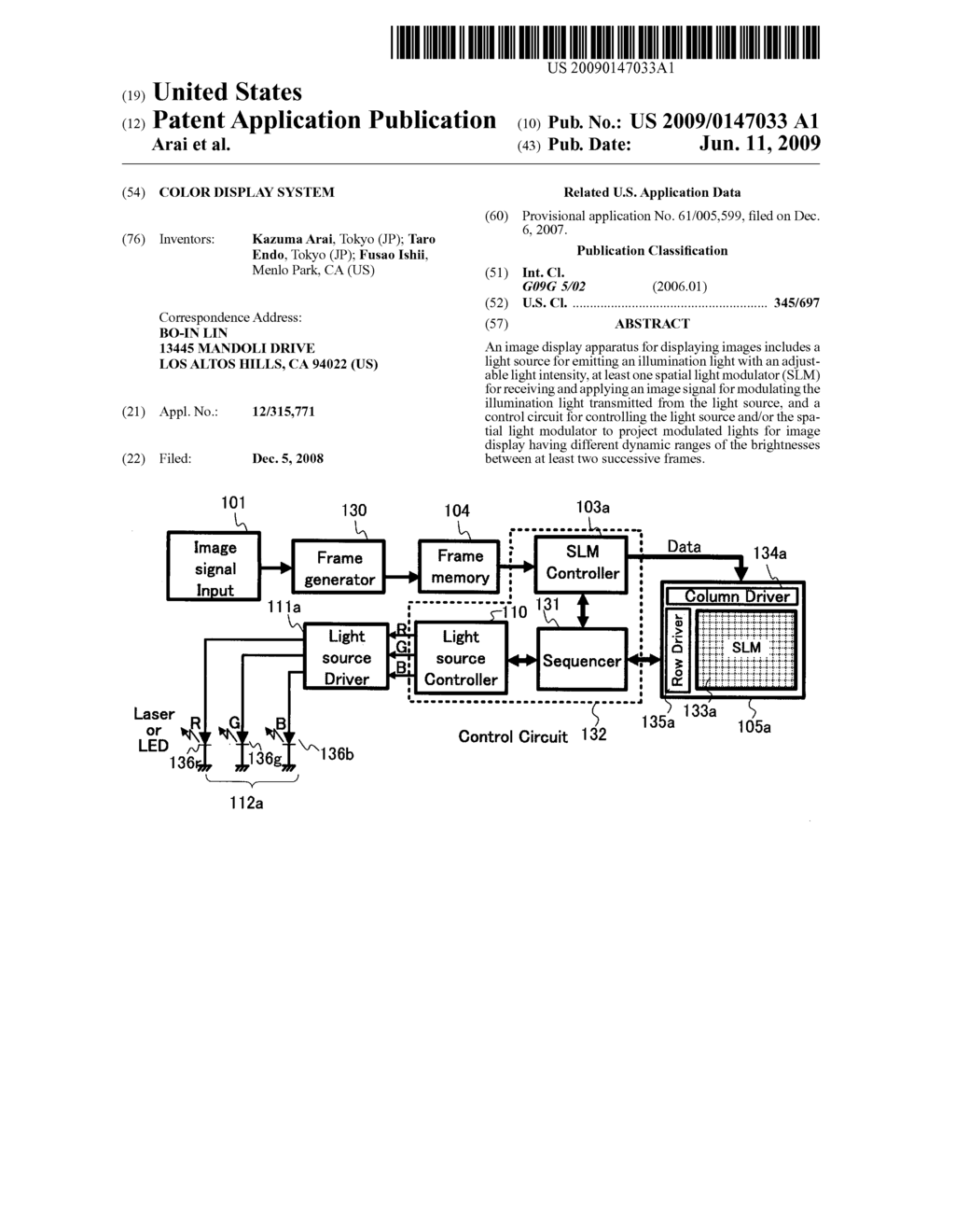 COLOR DISPLAY SYSTEM - diagram, schematic, and image 01