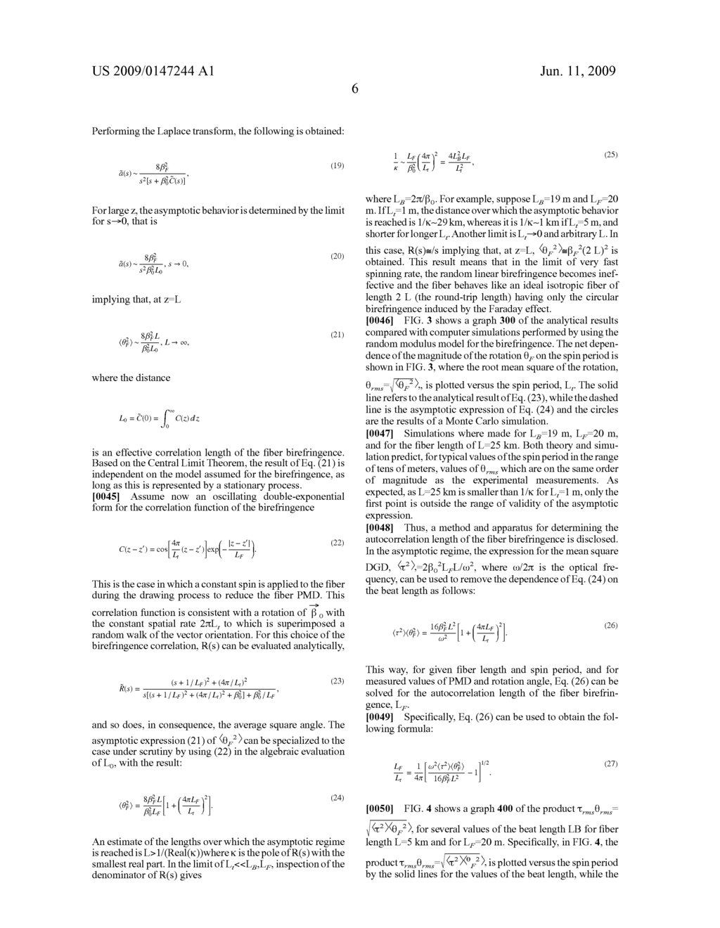 Method and apparatus for measuring the birefringence autocorrelation length in optical fibers - diagram, schematic, and image 10