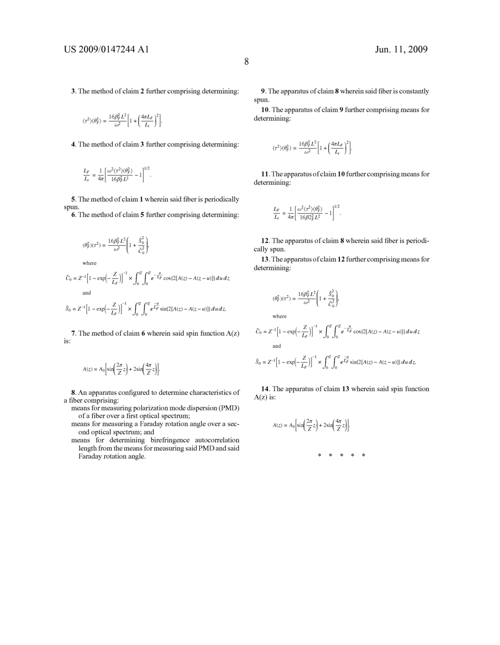 Method and apparatus for measuring the birefringence autocorrelation length in optical fibers - diagram, schematic, and image 12