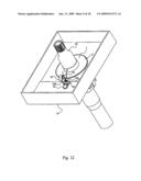 Method for determining the position of a first moving component relative to a second component and device for applying said method diagram and image