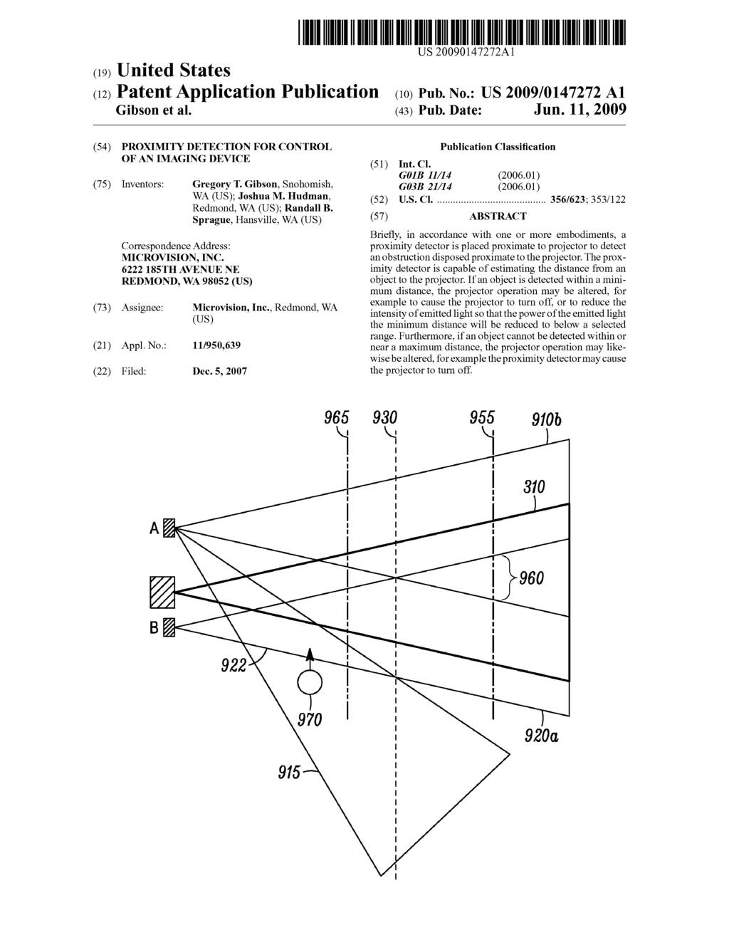 PROXIMITY DETECTION FOR CONTROL OF AN IMAGING DEVICE - diagram, schematic, and image 01