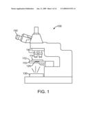 Microscope calibration apparatus and method and stage including calibration apparatus diagram and image