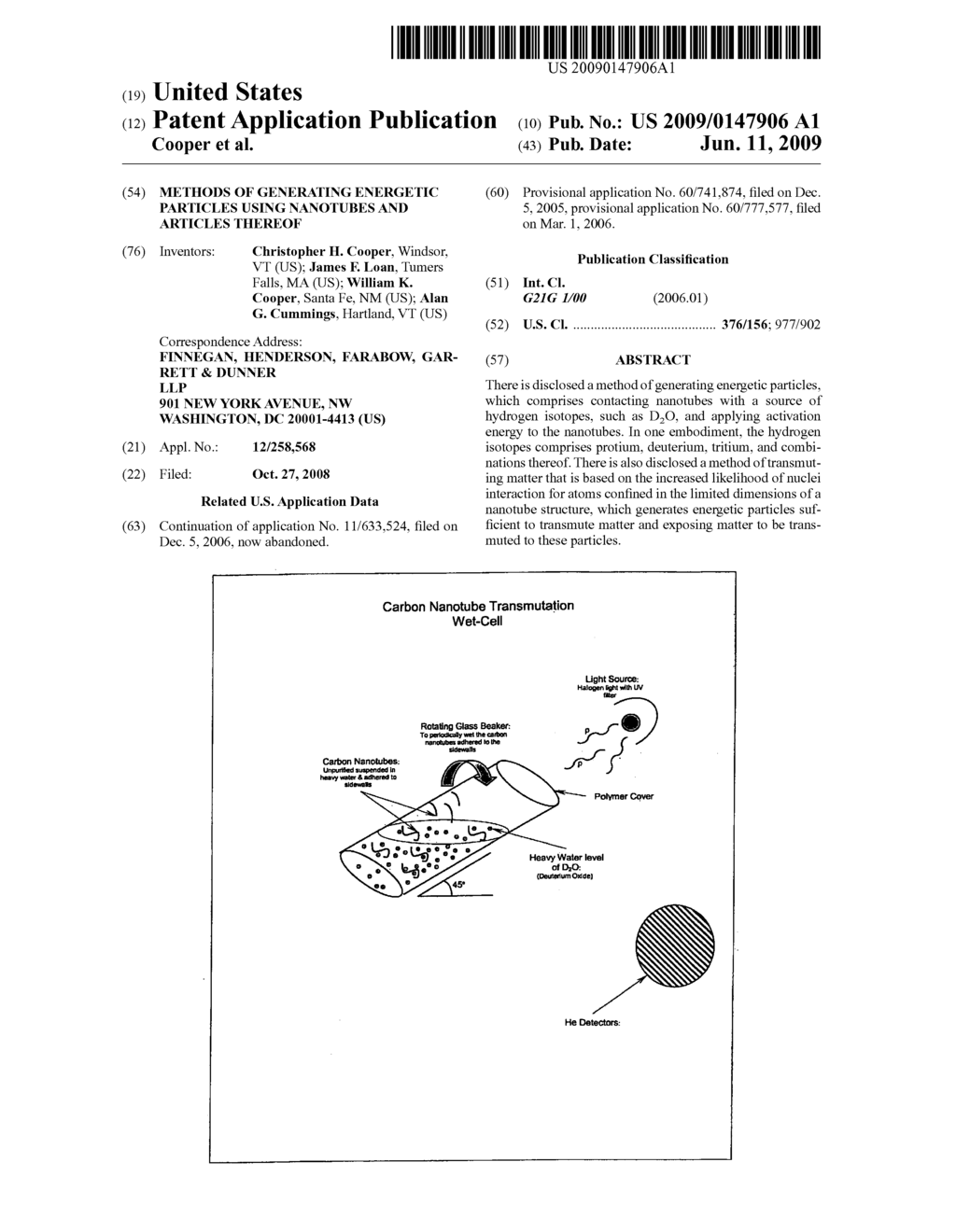 METHODS OF GENERATING ENERGETIC PARTICLES USING NANOTUBES AND ARTICLES THEREOF - diagram, schematic, and image 01