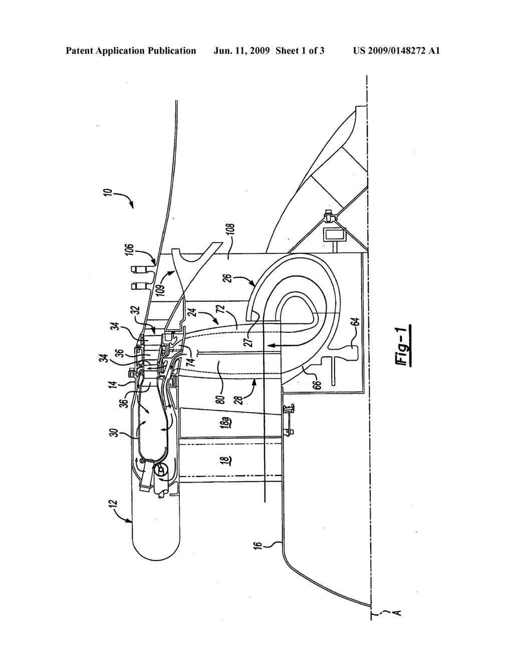 TIP TURBINE ENGINE AND OPERATING METHOD WITH REVERSE CORE AIRFLOW - diagram, schematic, and image 02