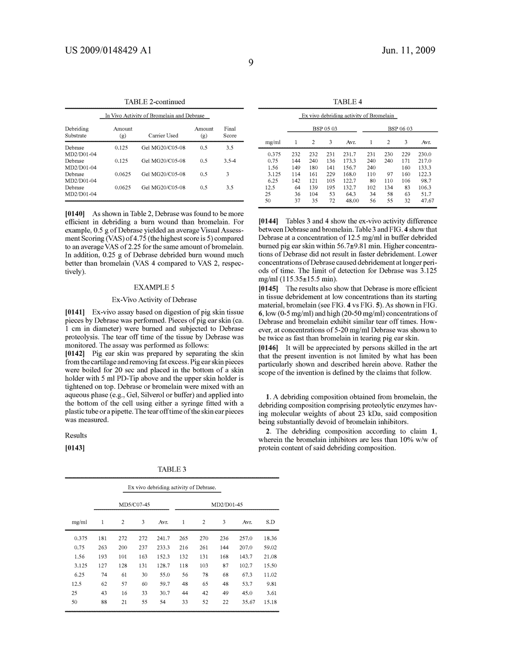 DEBRIDING COMPOSITION FROM BROMELAIN AND METHODS OF PRODUCTION THEREOF - diagram, schematic, and image 18