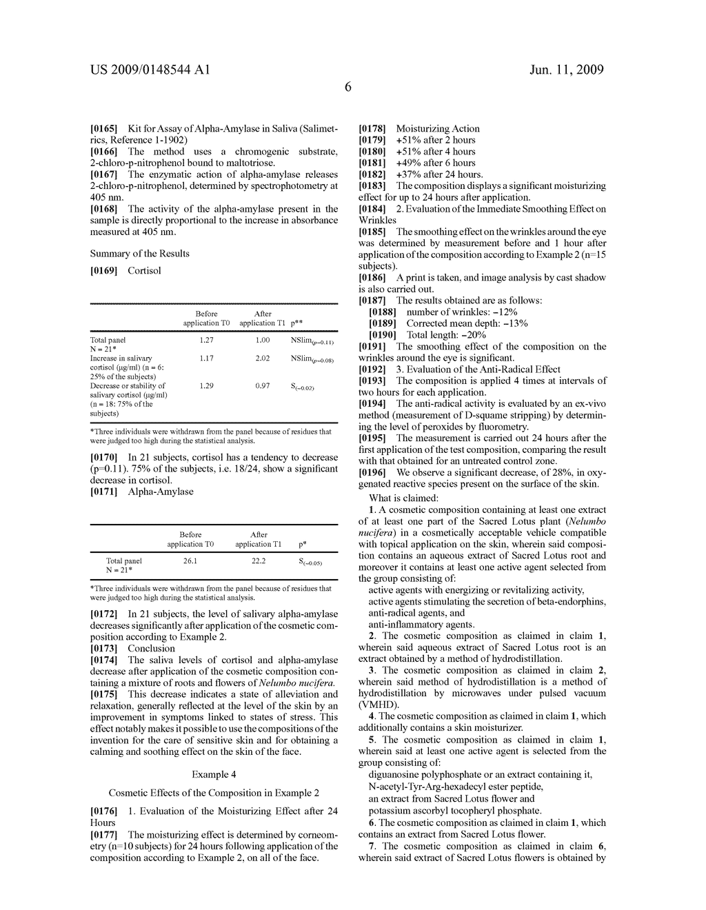 Cosmetic composition containing an extract from lotus and method of cosmetic care using said composition - diagram, schematic, and image 07