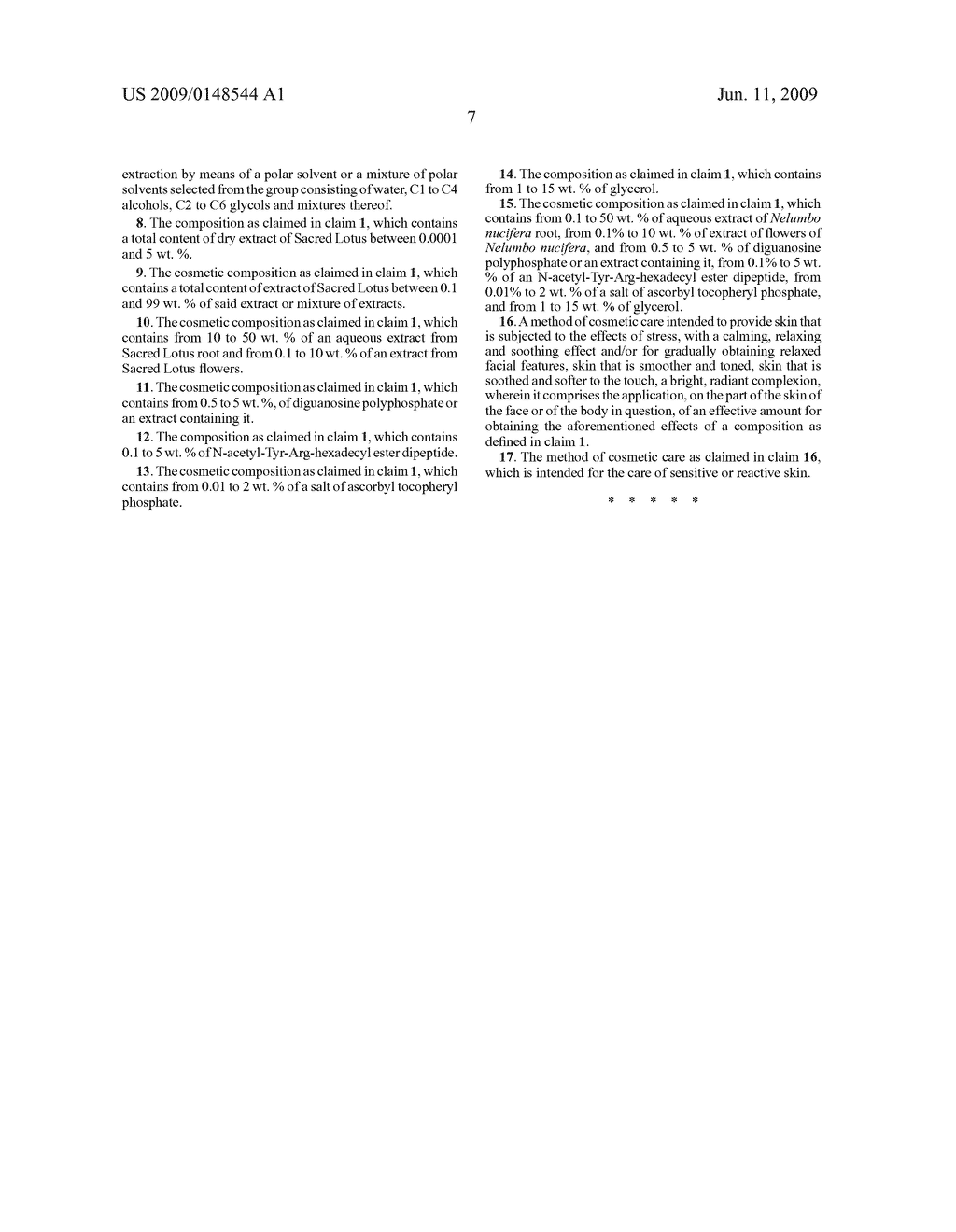 Cosmetic composition containing an extract from lotus and method of cosmetic care using said composition - diagram, schematic, and image 08