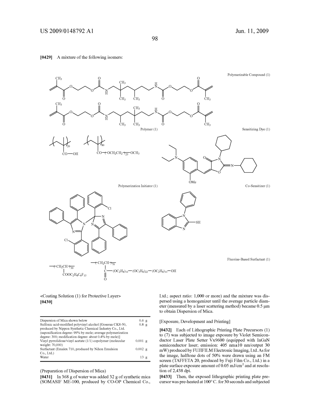 METHOD OF PREPARING LITHOGRAPHIC PRINTING PLATE AND LITHOGRAPHIC PRINTING PLATE PRECURSOR - diagram, schematic, and image 101