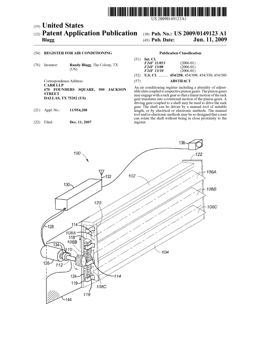 REGISTER FOR AIR CONDITIONING - diagram, schematic, and image 01