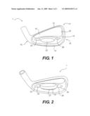 GOLF CLUB HEAD WTIH MULTIPLE UNDERCUTS diagram and image