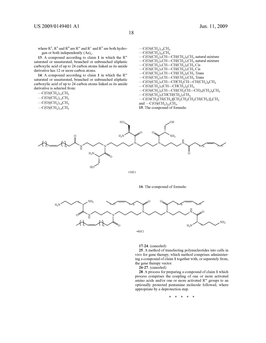 AMIDE AND PEPTIDE DERIVATIVES OF TETRAALKYLENEPENTAMINES AS TRANSFECTION AGENTS - diagram, schematic, and image 29