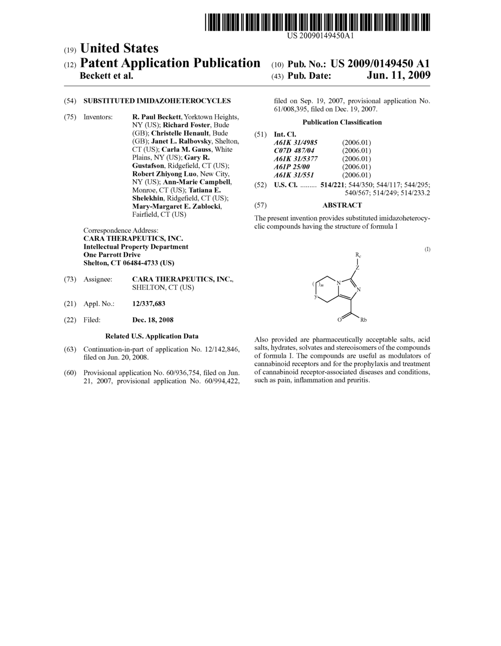 SUBSTITUTED IMIDAZOHETEROCYCLES - diagram, schematic, and image 01