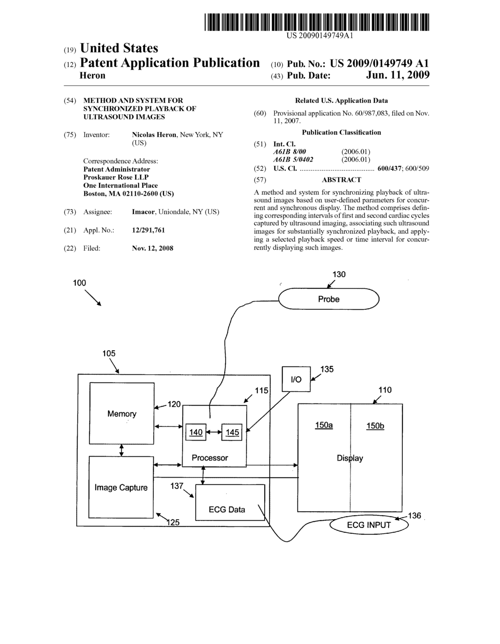 Method and system for synchronized playback of ultrasound images - diagram, schematic, and image 01