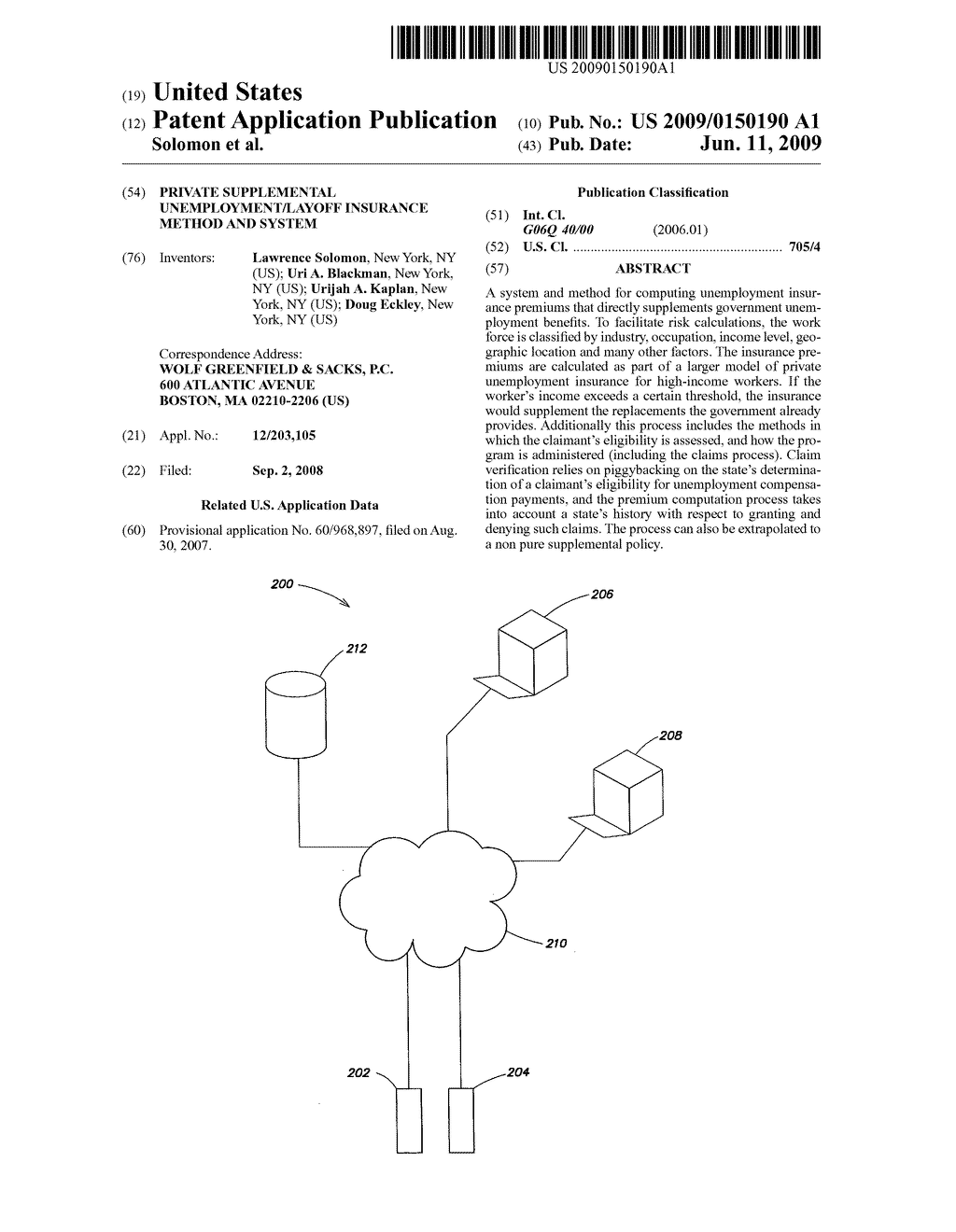 PRIVATE SUPPLEMENTAL UNEMPLOYMENT/LAYOFF INSURANCE METHOD AND SYSTEM - diagram, schematic, and image 01