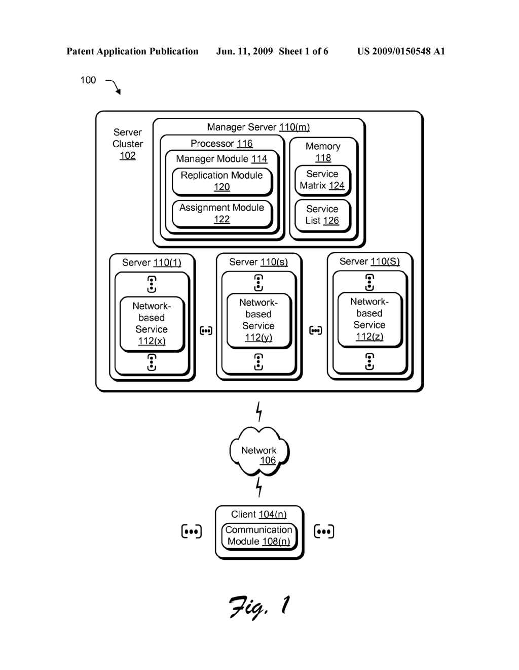 Management of network-based services and servers within a server cluster - diagram, schematic, and image 02