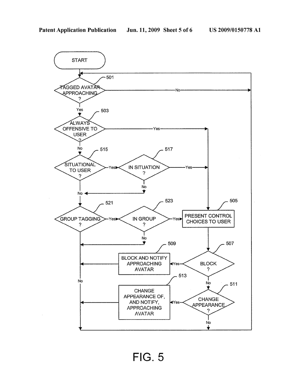 Method of and System for Managing Objectionable Material in 3D Immersive Virtual Worlds - diagram, schematic, and image 06