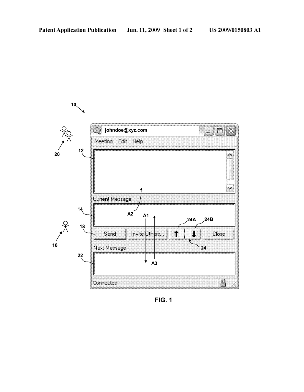 INSTANT MESSAGING INTERFACE HAVING MULTIPLE RESPONSE WINDOWS - diagram, schematic, and image 02