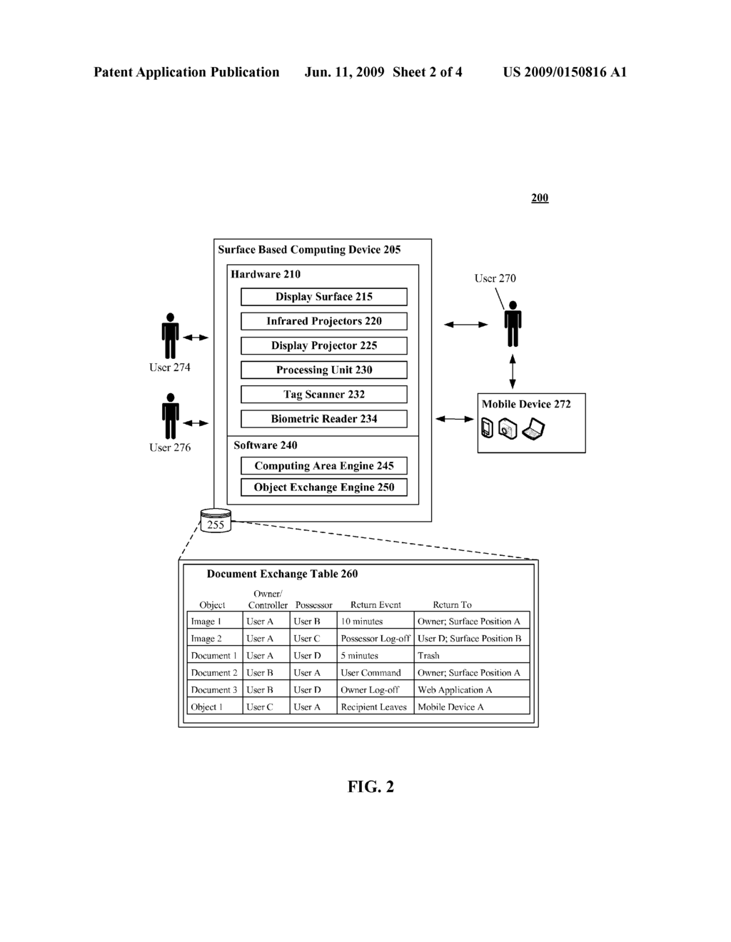 RETURNING PASSED OBJECTS IN A SURFACE BASED COMPUTING ENVIRONMENT USING A VIRTUAL BUNGEE - diagram, schematic, and image 03