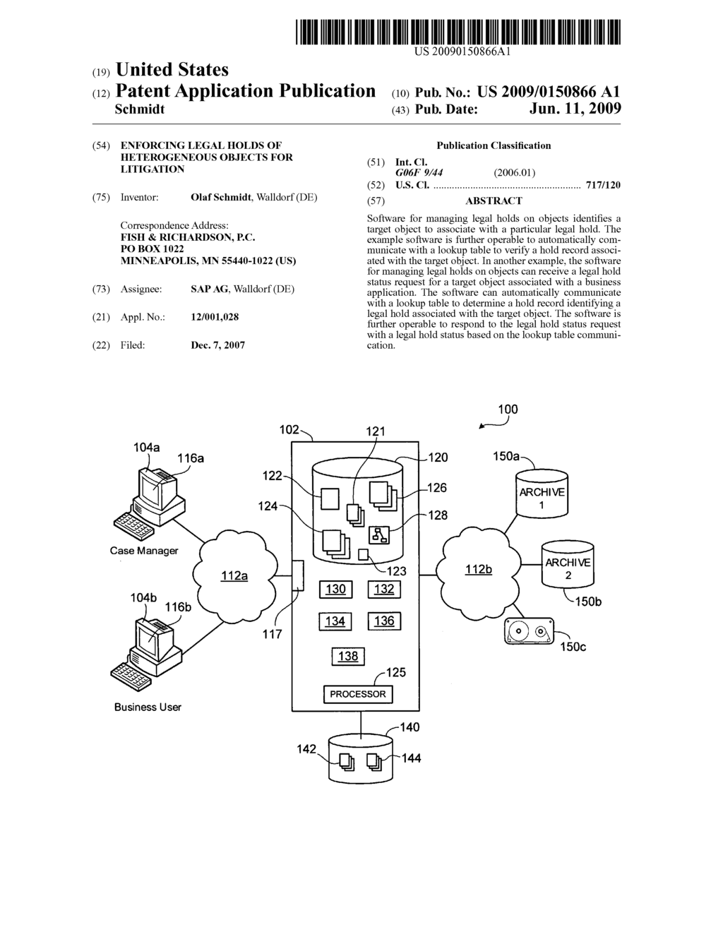 Enforcing legal holds of heterogeneous objects for litigation - diagram, schematic, and image 01