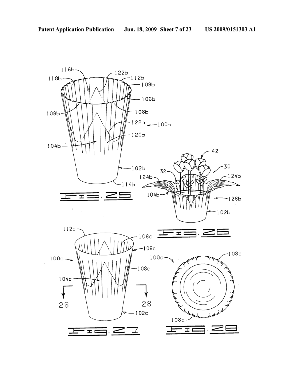 METHOD OF WRAPPING A FLOWER POT WITH A COVER HAVING AN EXPANDABLE PORTION - diagram, schematic, and image 08