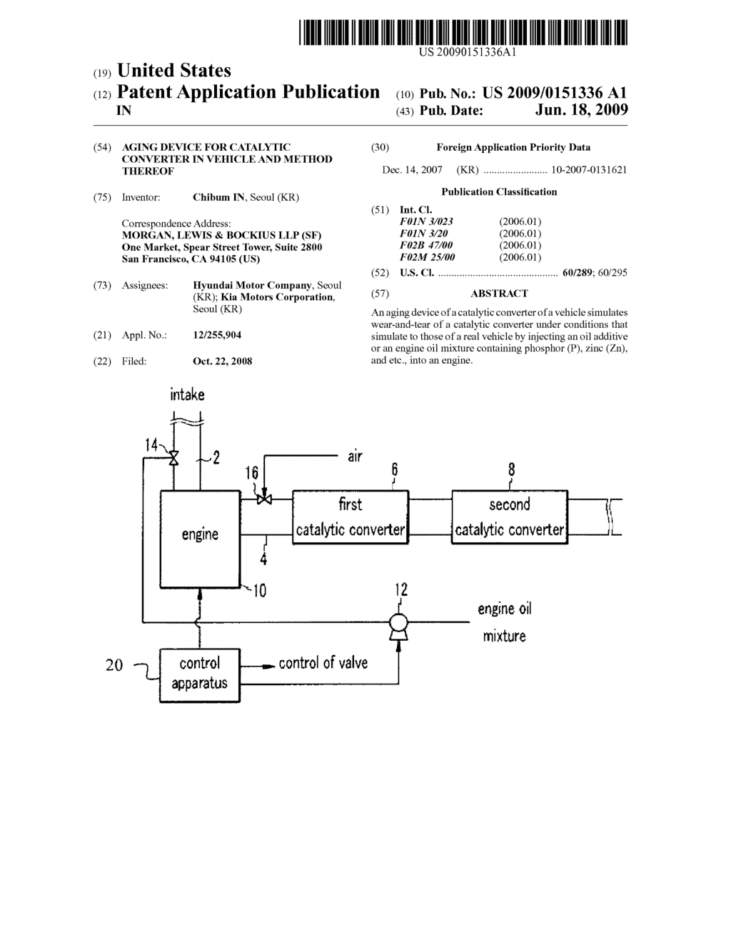 AGING DEVICE FOR CATALYTIC CONVERTER IN VEHICLE AND METHOD THEREOF - diagram, schematic, and image 01