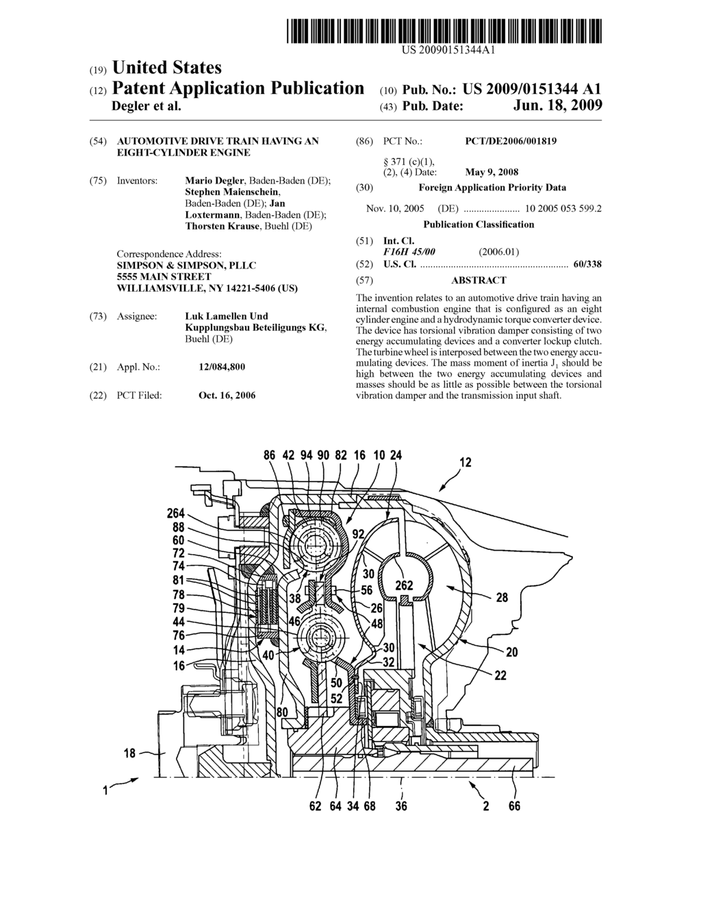 Automotive Drive Train Having an Eight-Cylinder Engine - diagram, schematic, and image 01