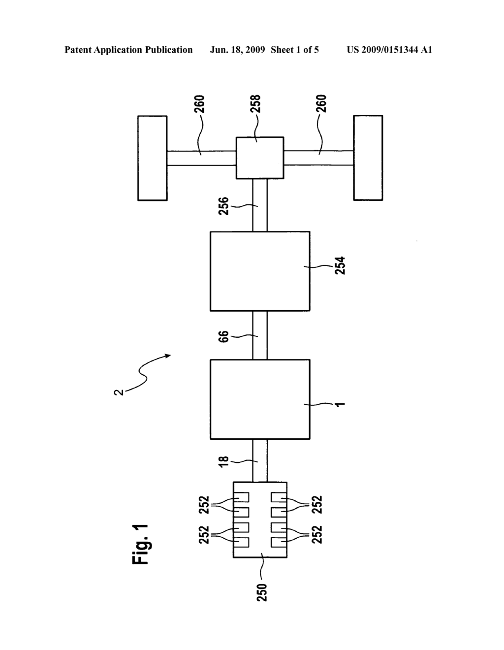 Automotive Drive Train Having an Eight-Cylinder Engine - diagram, schematic, and image 02