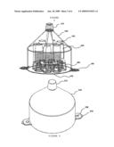 Modular, adaptive funnel with storaging lid diagram and image