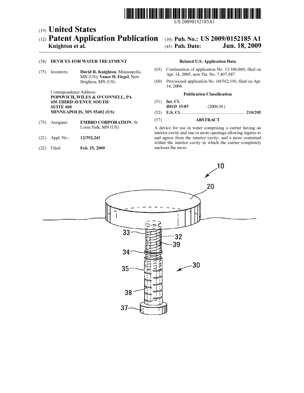 DEVICES FOR WATER TREATMENT - diagram, schematic, and image 01