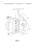 FISHING LINE GUIDING MECHANISM OF SPINNING REEL diagram and image