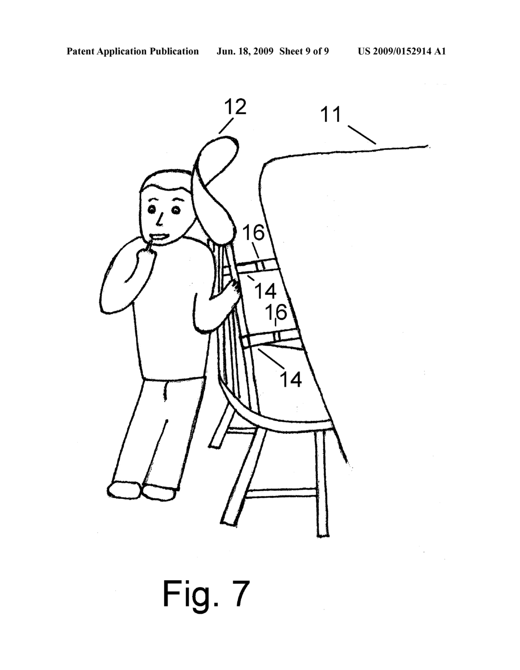 SAFETY STRAP SET FOR PREVENTING TODDLERS FROM CLIMBING ON A CHAIR - diagram, schematic, and image 10