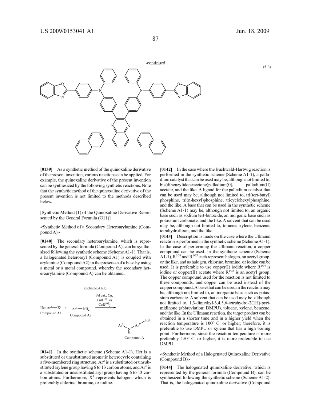 Quinoxaline Derivative, and Light Emitting Element, Light Emitting Device and Electronic Appliance Using the Same - diagram, schematic, and image 121