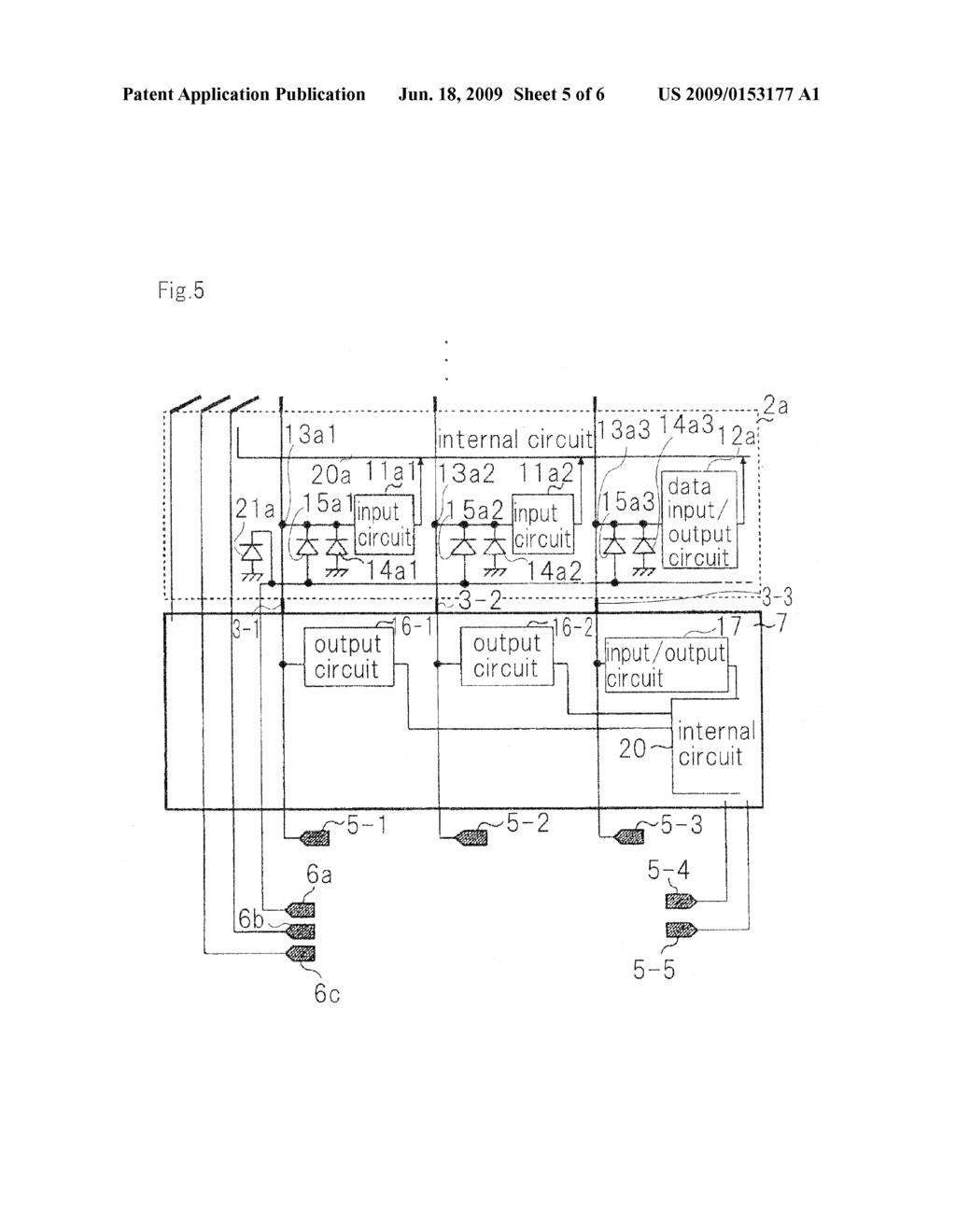 SEPARATE TESTING OF CONTINUITY BETWEEN AN INTERNAL TERMINAL IN EACH CHIP AND AN EXTERNAL TERMINAL IN A STACKED SEMICONDUCTOR DEVICE - diagram, schematic, and image 06