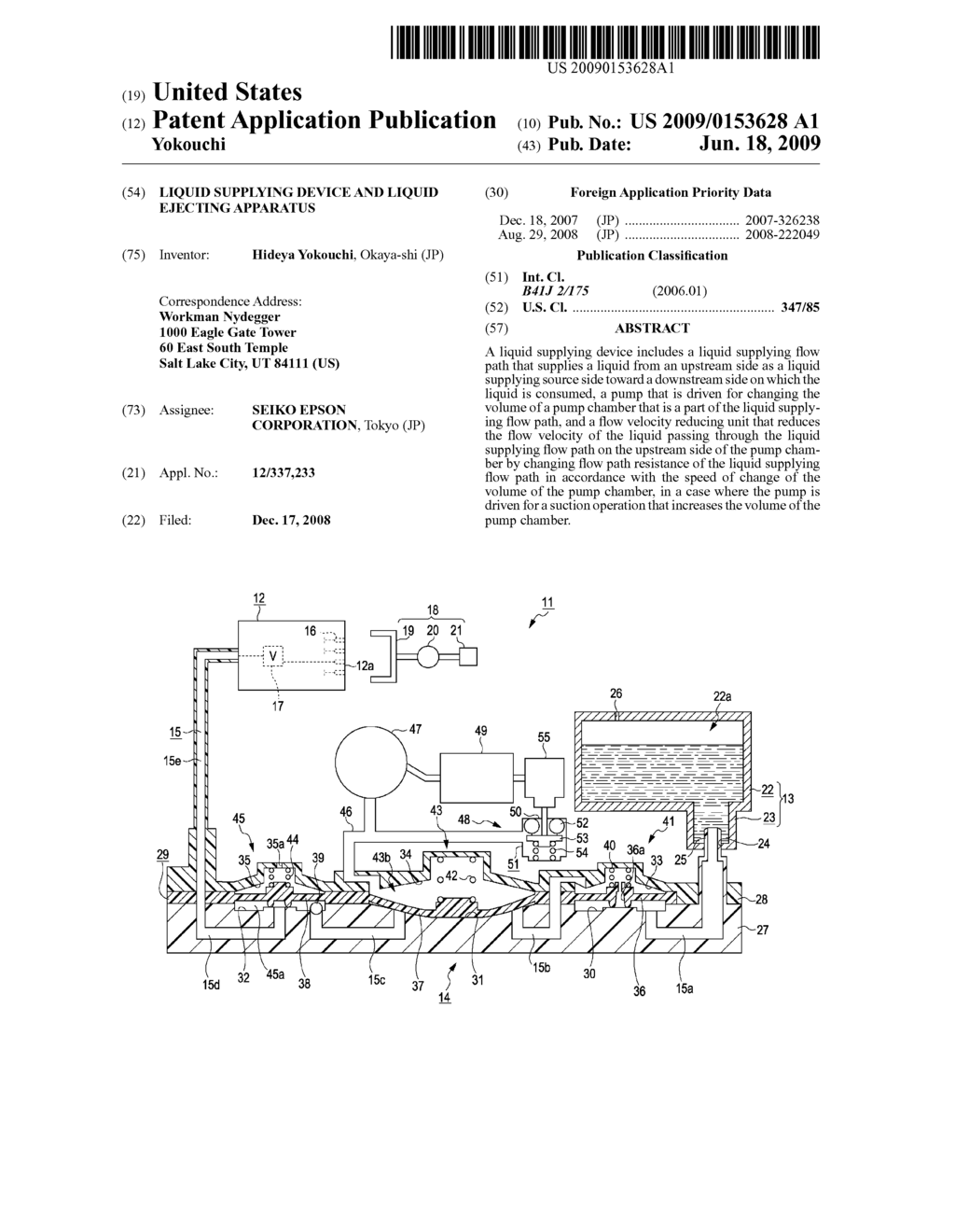 LIQUID SUPPLYING DEVICE AND LIQUID EJECTING APPARATUS - diagram, schematic, and image 01