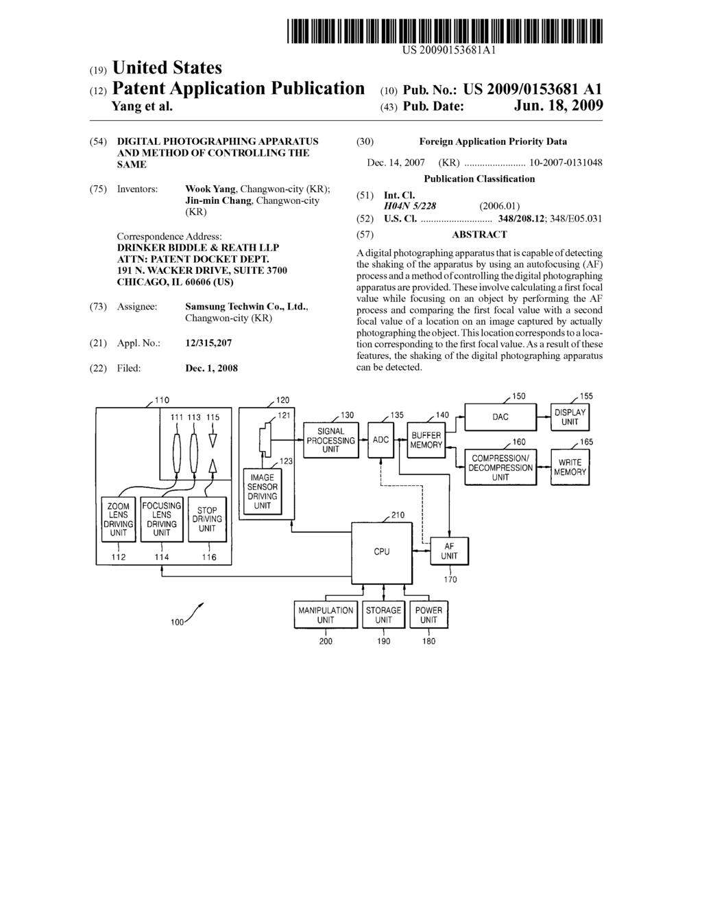 Digital photographing apparatus and method of controlling the same - diagram, schematic, and image 01