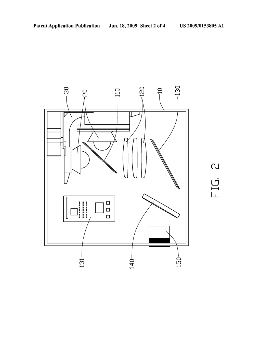 PORTABLE PROJECTOR WITH A HEAT DISSIPATION SYSTEM - diagram, schematic, and image 03