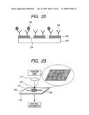 Substrate of target substance detection element to be used in apparatus for detecting target substance by utilizing surface plasmon resonance and detection element and detection apparatus diagram and image