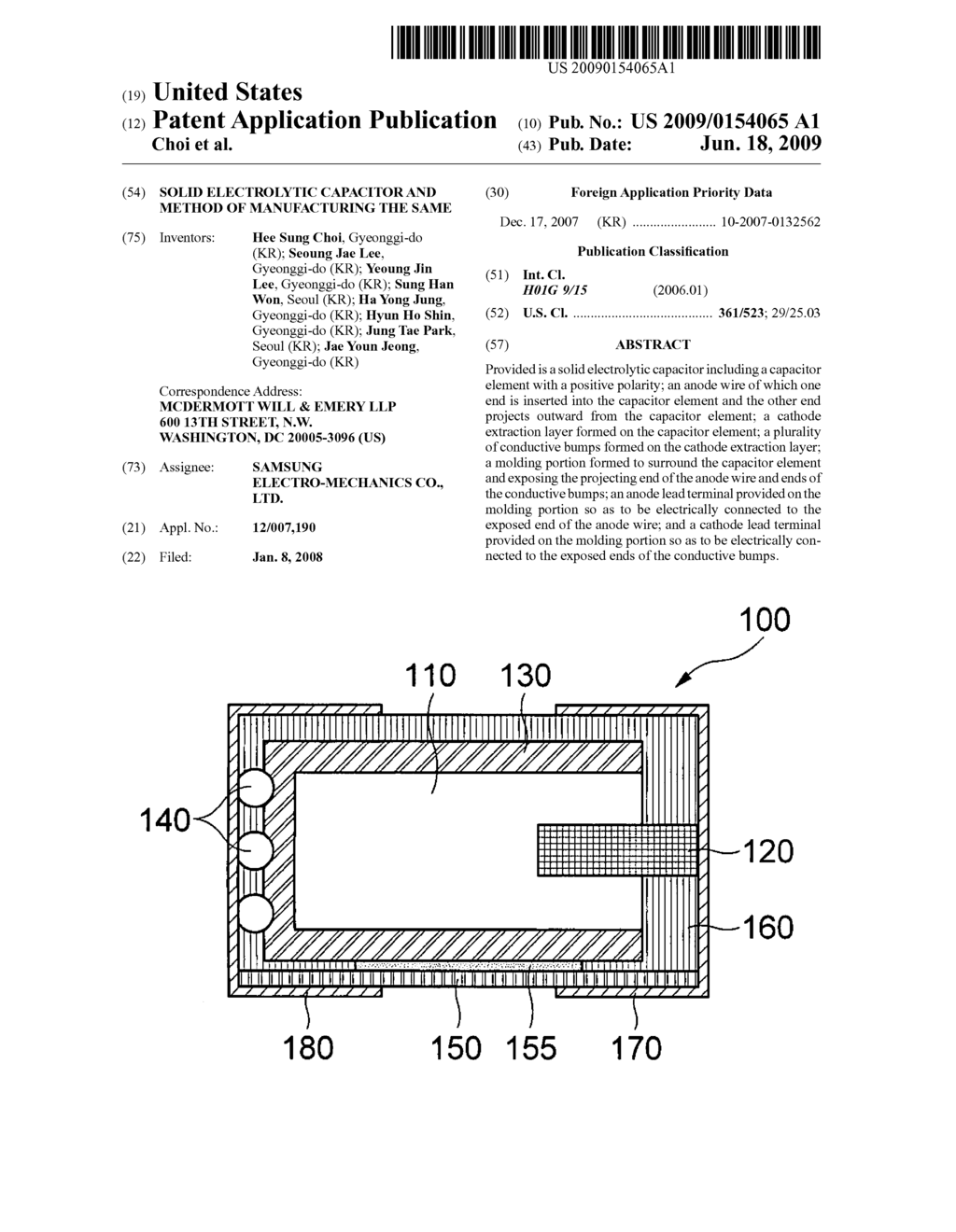 Solid electrolytic capacitor and method of manufacturing the same - diagram, schematic, and image 01