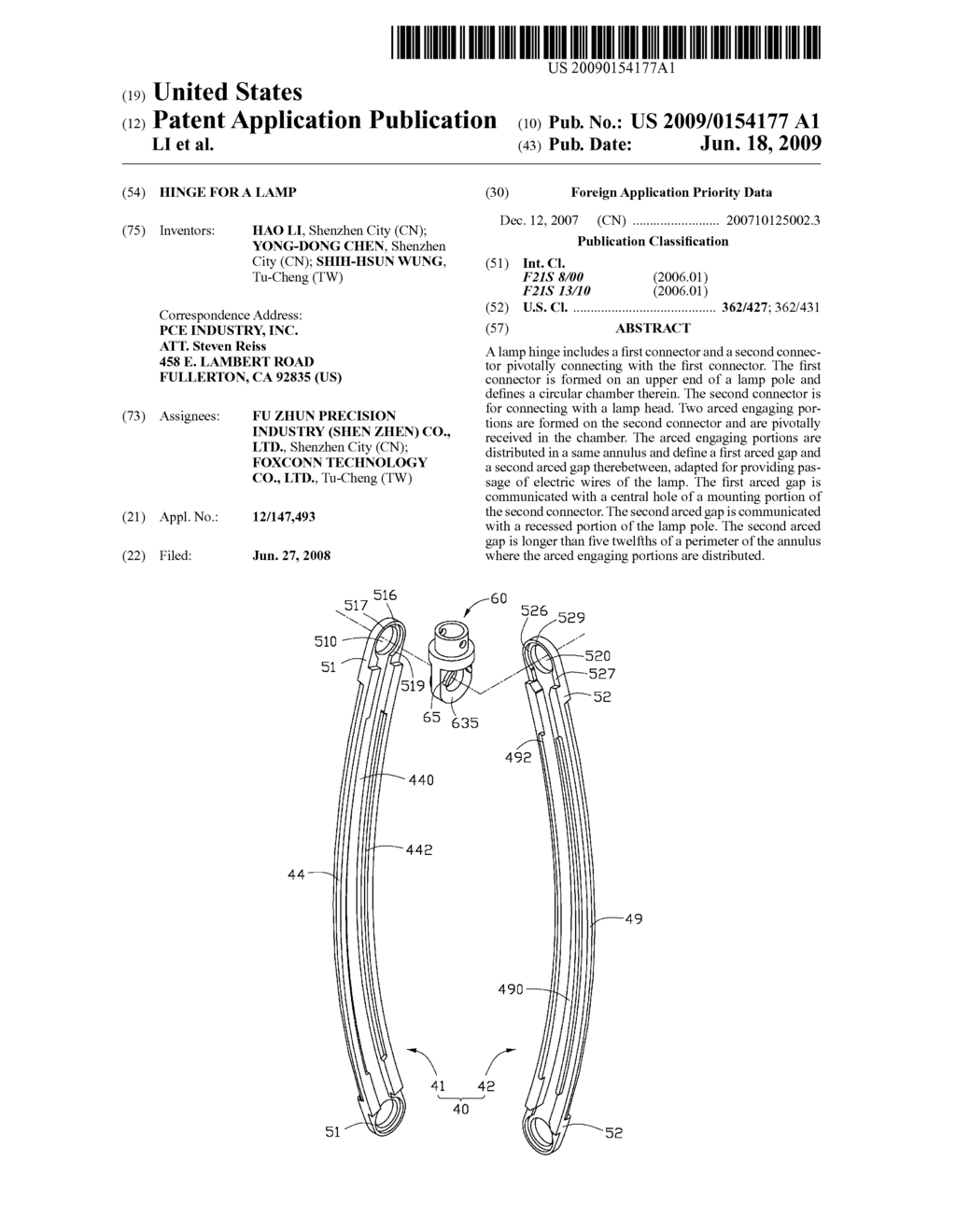 HINGE FOR A LAMP - diagram, schematic, and image 01