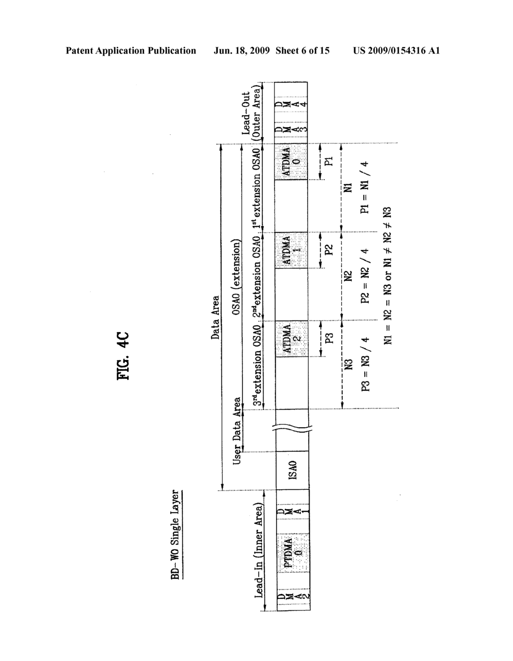 WRITE-ONCE OPTICAL DISC AND METHOD FOR MANAGING SPARE AREA THEREOF - diagram, schematic, and image 07