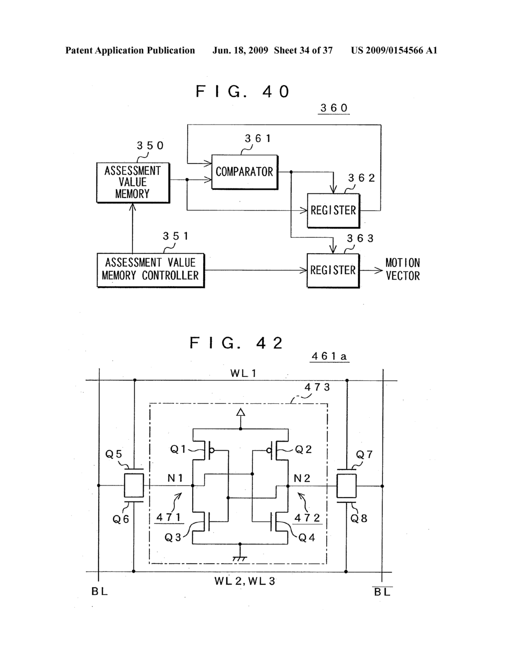 MEMORY CELL CIRCUIT, MEMORY DEVICE, MOTION VECTOR DETECTOR, AND MOTION COMPENSATION PREDICTIVE ENCODER - diagram, schematic, and image 35