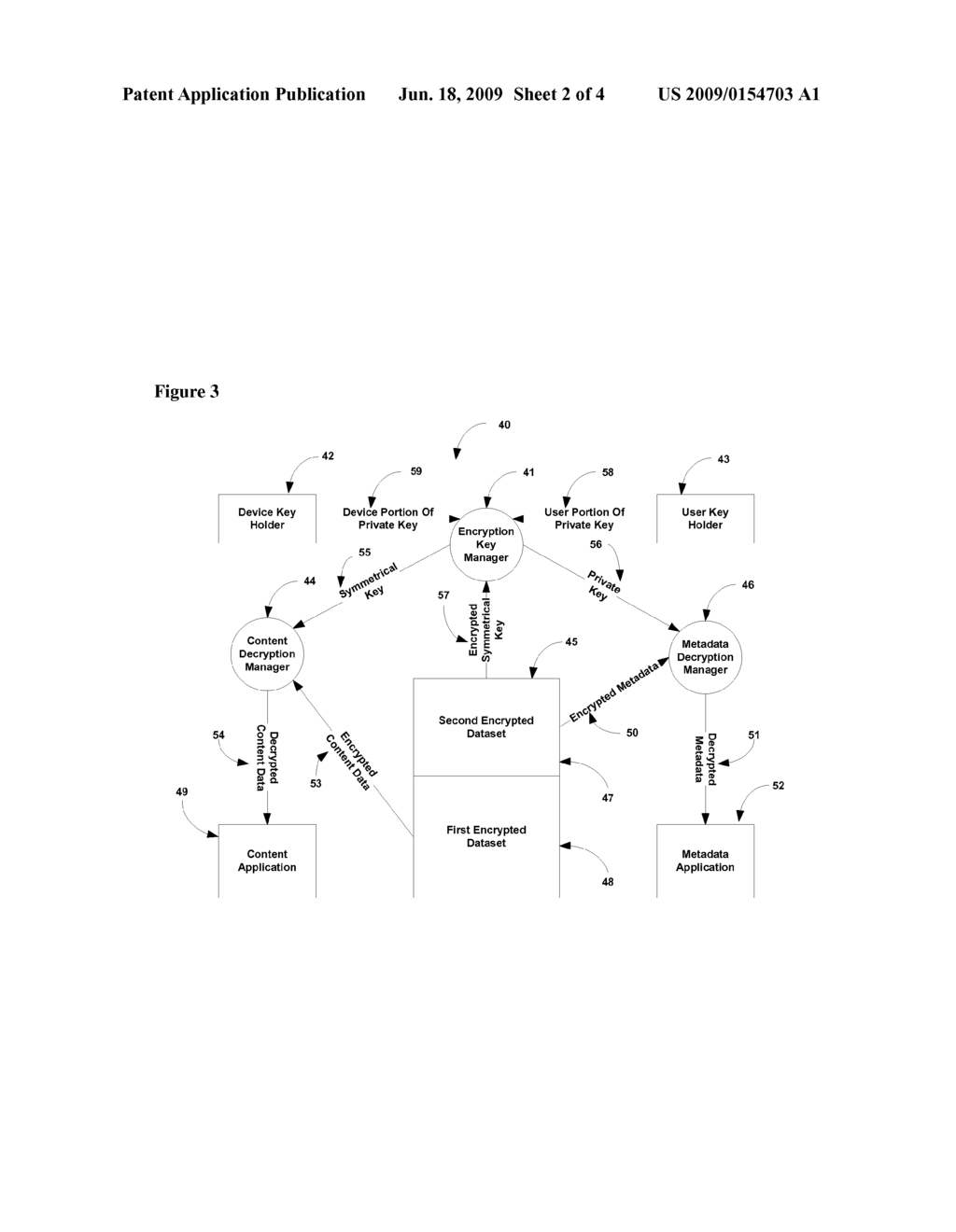 Content Protection Using Encryption Keys Where only part of the private key is associated with end user data - diagram, schematic, and image 03