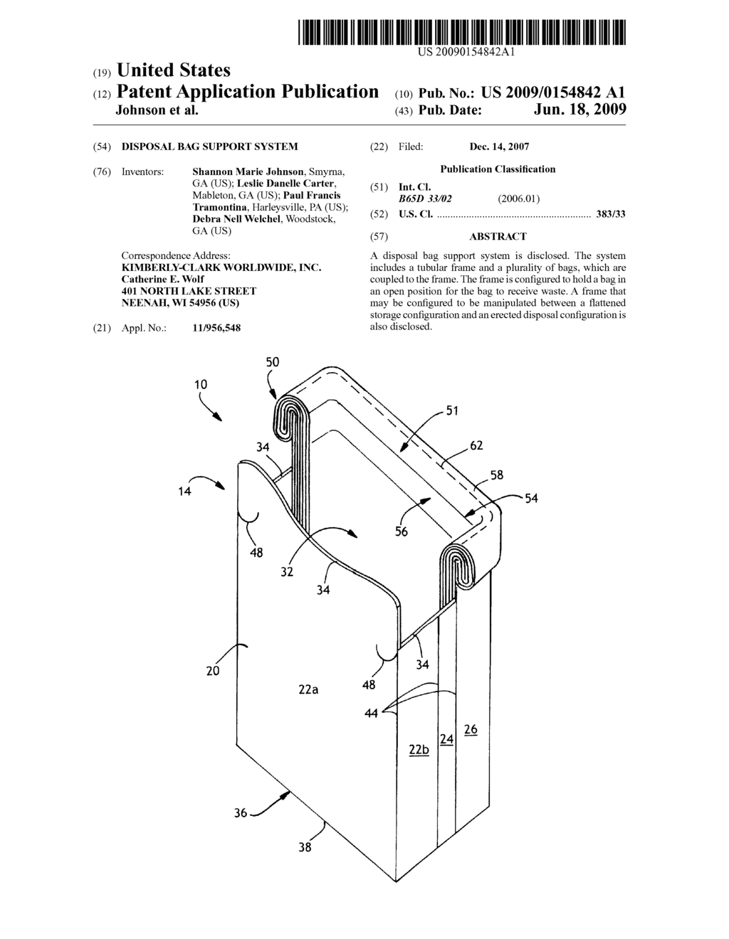 Disposal Bag Support System - diagram, schematic, and image 01