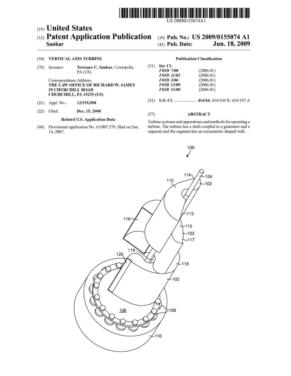 VERTICAL AXIS TURBINE - diagram, schematic, and image 01