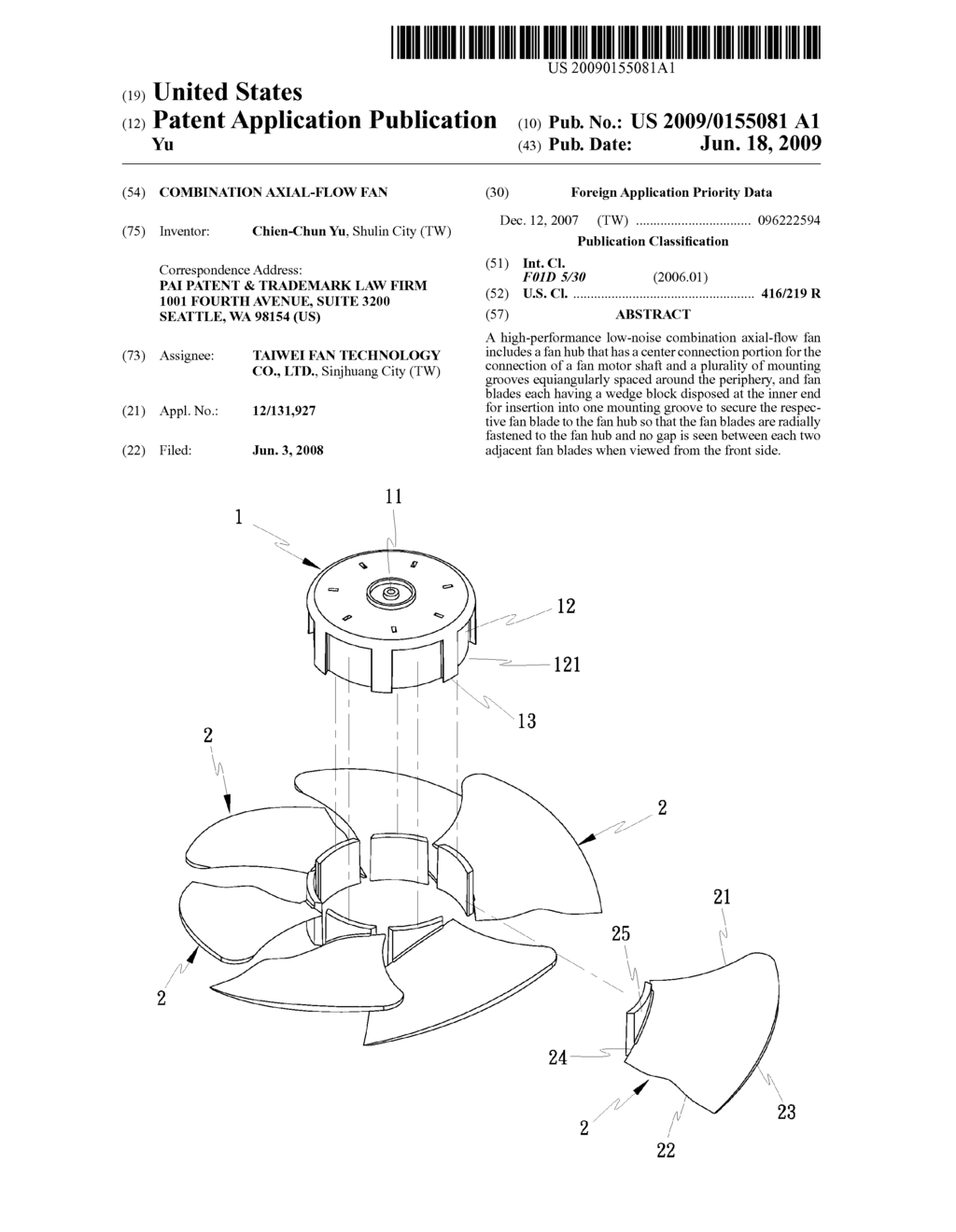 COMBINATION AXIAL-FLOW FAN - diagram, schematic, and image 01