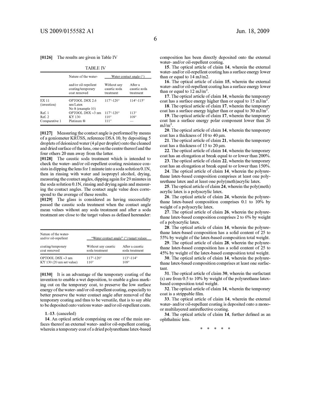 Optical Article Comprising an External Water- and/or Oil-Repellent Coating Coated with a Temporary Coating - diagram, schematic, and image 07