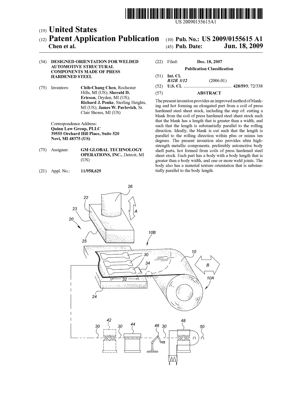 DESIGNED ORIENTATION FOR WELDED AUTOMOTIVE STRUCTURAL COMPONENTS MADE OF PRESS HARDENED STEEL - diagram, schematic, and image 01