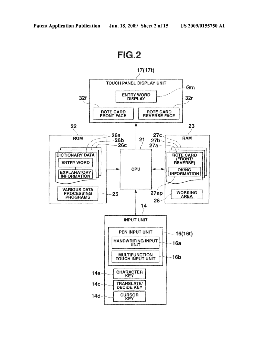 ELECTRONIC DICTIONARY DEVICE WITH A HANDWRITING INPUT FUNCTION - diagram, schematic, and image 03